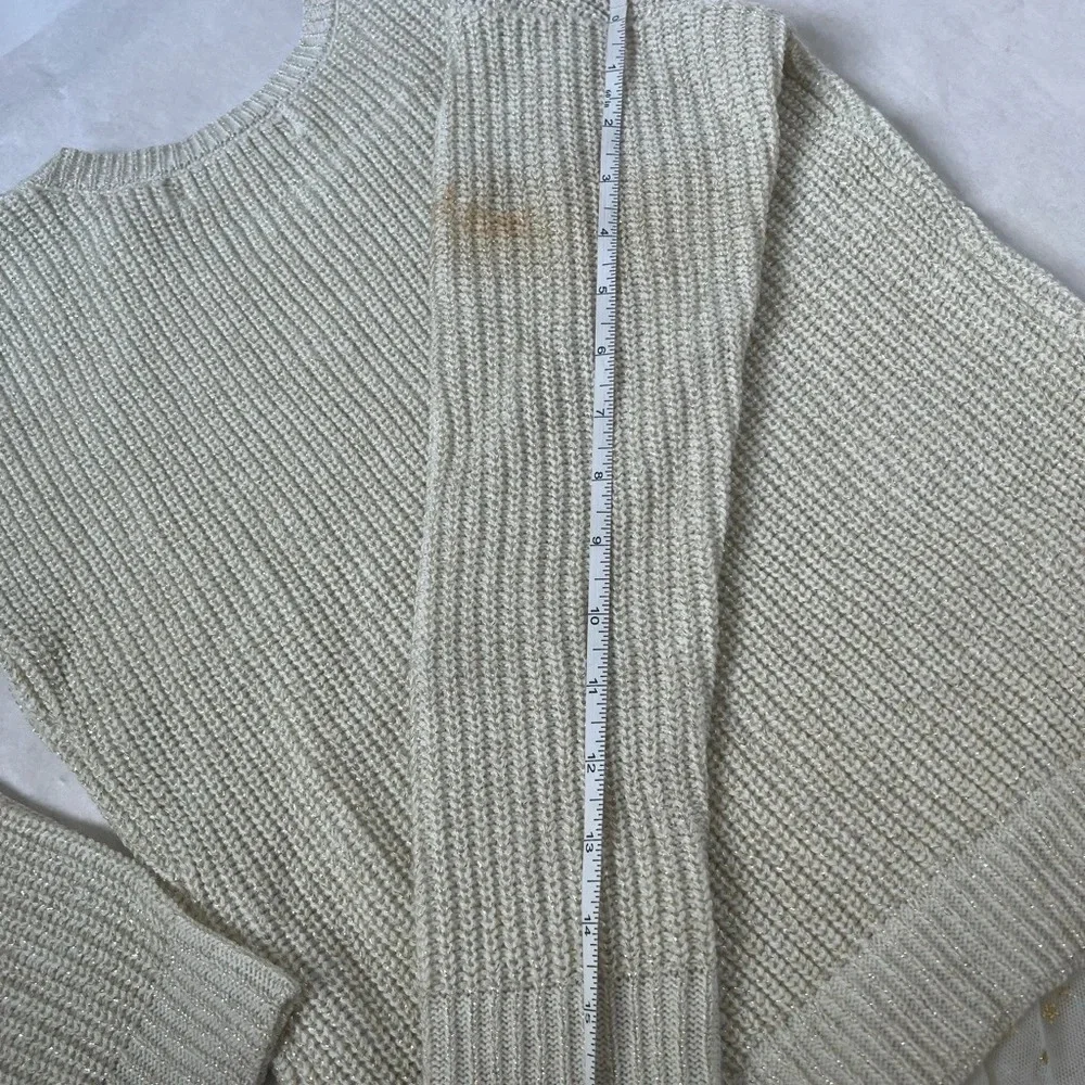 Pink Republic Sweater Metallic Gold Lace Trim Girls M For 10-12 Pullover Top